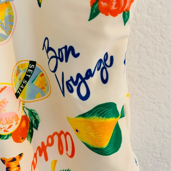 Old Navy One Piece Swimsuit Womens Large White Tropical Fish Food Novelty Print - Picture 11 of 15